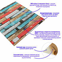 Самоклеюча декоративна 3D панель рожеве дерево 700х700х5мм (050) SW-00000172, фото 2