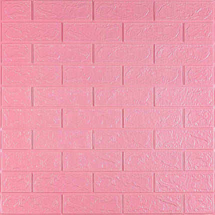 3D панель самоклеюча цегла Рожевий 700х770х3мм (004-3) SW-00000231, фото 1