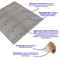 Самоклеюча декоративна 3D панель графітове дерево 700x700x4мм (079) SW-00000558, фото 2