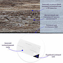 Самоклеюча вінілова плитка під старину, ціна за 1 шт. (СВП-5) Матовая SW-00000285, фото 2