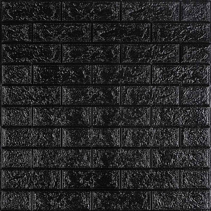 3D панель самоклеюча цегла Чорна 700х770х3мм (019-3) SW-00000584, фото 1