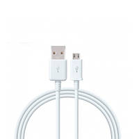 USB кабель Xiaomi microUSB, 2A 0.8м білий (оригінал)