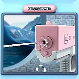 Водяний пістолет акумуляторний електричний Water Gun Glock з 2 обоймами для води Рожевий, фото 9