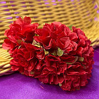Хризантема, букет 6 квіток - червоний