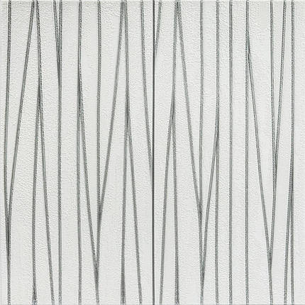 Самоклеюча 3D панель цегла срібні стрічки 700х700х5мм (441) SW-00001185, фото 1