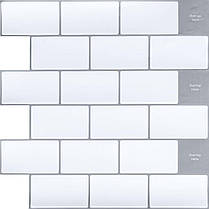 Самоклеюча поліуретанова плитка біла цегла 305х305х1мм (D) SW-00001193, фото 3