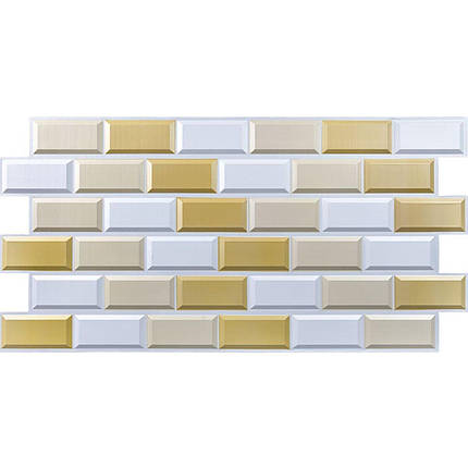 Декоративна ПВХ панель біло-бежева клінкерна цегла 960х480х4мм SW-00001430, фото 1