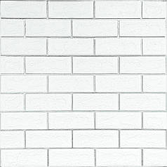 Панель стінова 70*70cm*5mm біла цегла зі сріблом (D) SW-00001502