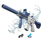 Акумуляторний водяний автомат електричний з прицілом Water Gun M416 синій, фото 3