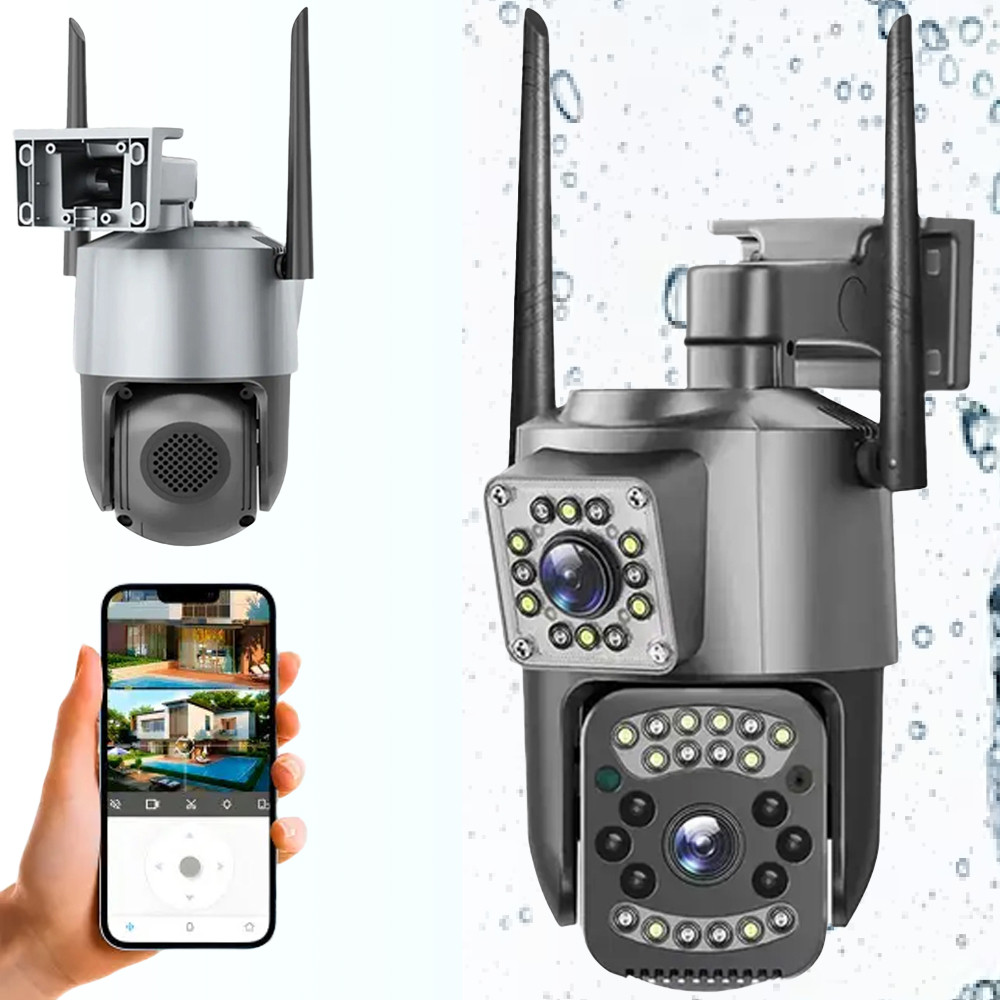Вулична IP камера 4Мп, з датчиком руху, SC03 V380pro / Поворотна камера ...