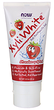 Дитяча зубна паста зі смаком полуниці Now Foods Solutions Xyli-White Kids Toothpaste Gel 85 грам
