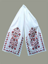 Рушник з вишивкою "Добробут" червона вишивка(рушник 43*220 см)