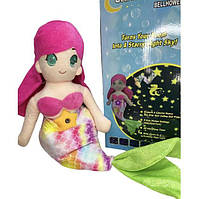 Детская плюшевая игрушка Русалка ночник-проектор звёздного неба Star Bellу Dream Lites
