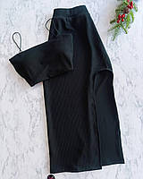 Женский костюм двойка топ и юбка черный беж , малина синий XS/S M/L