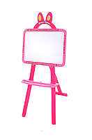 Детский набор для творчества Мольберт 3 в 1 Limo Toy 0703 UK-ENG Магнитный мольберт с буквами и цифрами Розовый