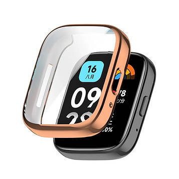 Захисний чохол для смарт годинника Redmi Watch 3 Active рожеве золото