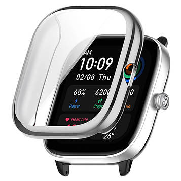 Захисний чохол для смарт годинника Amazfit GTS4 Mini сріблястий