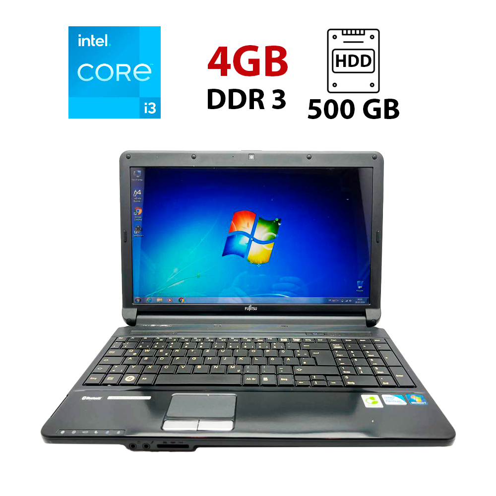 Ноутбук Fujitsu Lifebook AH530/ 15" (1366x768)/ Core i3-380M/ 4 GB RAM/ 500 GB HDD/ HD