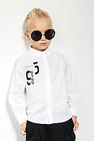 Рубашка классическая белого цвета с принтом для мальчика JO JO