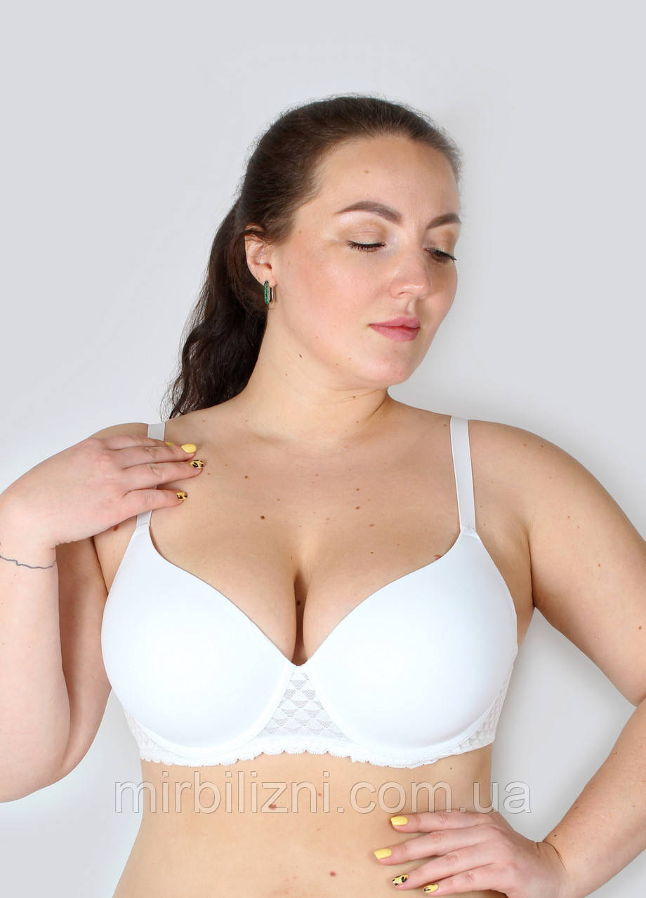 Бюстгальтер Acousma білий, арт.6551 (ущільнена чашка, класичний, на кісточках)