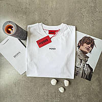 Чоловіча футболка Hugo Boss біла брендова футболка хуго бос стильна футболка Hugo