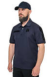 Тактичне поло CoolPass Police Velcro Dark blue темно-синє - WinTac, фото 6
