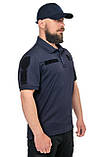 Тактичне поло CoolPass Police Velcro Dark blue темно-синє - WinTac, фото 7