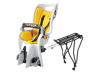 Сидіння дитяче Topeak Babyseat II (жовтий, з багажником, Disc 26-29er)