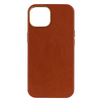 Чехол Leather Case Gold Buttons для iPhone 13 Цвет 2, Brown g