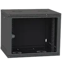 IPCOM 9U 600x450 Шкаф телекоммуникационный двери стекло (черный)