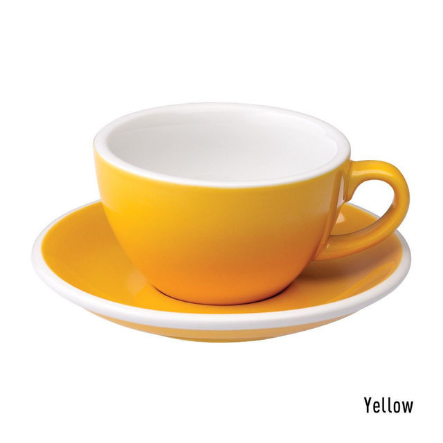 Чашка і блюдце для капучино Loveramics Egg Cappuccino Cup & Saucer Yellow, 200 мл
