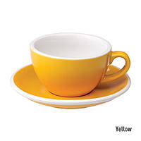 Чашка і блюдце для капучіно Loveramics Egg Cappuccino Cup & Saucer Yellow 200 мл