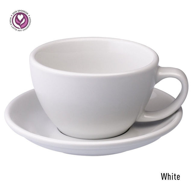 Чашка і блюдце для лате Loveramics Egg Cafe Latte Cup & Saucer White 300 мл