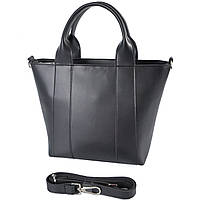 ЧОРНА - велика, каркасна, якісна сумка в стилі "Tote Bag" відділення на блискавці (Луцьк, 836)