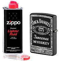 Набор Зажигалка Zippo Jack Daniel's® 49823 + бензин + кремний