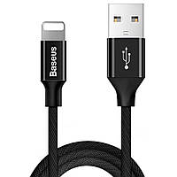 Кабель USB Baseus USB to Lightning 2A 1.8m CALYW-A Колір Чорний, 01 p