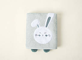 Дитячий махровий рушник Bunny Irya mint ментоловий 50х75 см
