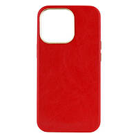 Чохол Leather Case Gold Buttons для iPhone 13 Pro Колір 5, Red l