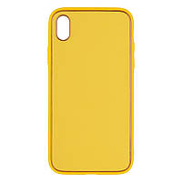 Чехол Leather Gold with Frame without Logo для iPhone Xr Цвет 9, Yellow l