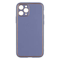 Чехол Leather Gold with Frame without Logo для iPhone 11 Pro Цвет 8, Gray Lilac p