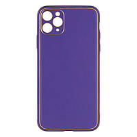 Чехол Leather Gold with Frame without Logo для iPhone 11 Pro Max Цвет 7, Purple p