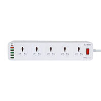 Сетевой Удлинитель LDNIO SC10610 (10 ports / 1PD / 1QC3.0 / 4 USB / 2m) Цвет Белый p
