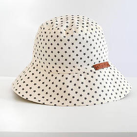 Дитяча літня панама із сатину 100% бавовна Classik 38-42 (3-6 міс.) MagBaby Зірки на молоці