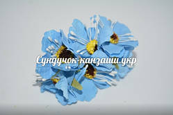 Букет-Мак, колір-блакитний, арт 02626, 1 букет\ 6 шт, Блакитний