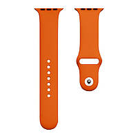 Ремінець для Apple Watch Band Silicone One-Piece Size-S 42/44/45/49 mm М'ята упаковка Колір 13, Orange з гравіюванням p
