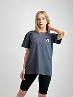 Жіночий спортивний костюм на кожен день велосипедки та футболка у яскравих забарвленнях у великих розмірах