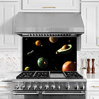 Стеклянная панель для кухни "Вселенная фруктов"