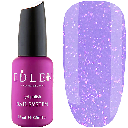 Каучукова база EDLEN Professional Cover Base SHIMMER №37, 17 мл фіолетова з кольоровою слюдою, фото 1