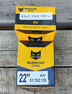 22 х 1.75 / 2.125 Камера для велосипеда. Камера на коляску. Камера на дитячий велосипед. Камера 20 Black Kat.