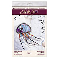 Набор для вышивки бисером украшения "Медуза" Abris Art AD-071 на натуральном холсте z118-2024